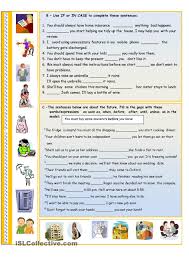 Fill In The Gaps With The Type 1 Conditional Sentences Zero And First Conditional Present Simple Simple Presents Tidy Up