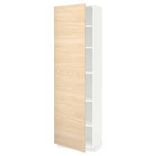 Um exemplo de banheiro ikea. Metod Armario Alto C Prateleiras Branco Askersund Efeito Freixo Claro 60x37x200 Cm Ikea