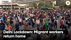 Delhi chief minister arvind kejriwal extended the lockdown for another seven days until may 3, 2021. Delhi Lockdown Migrant Workers Return Home Youtube
