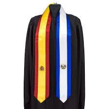 Celebrate your achievements with a custom graduation stole or sash. 2 Flags On One Sash Vision Wear International