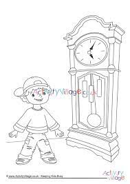 Kids have always loved clocks. Grandfather Clock Colouring Page