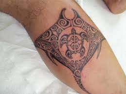 Traditional Hawaiian Tattoos For Women Ii Tattoo On Calf Polynesian Style By Mata Tiki M Stingray Tattoo Hawaiian Turtle Tattoos Hawaiian Tattoo Meanings