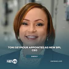 ENERGY: Toni Seymour has been announced as the new CEO of Bahamas Power &  Light (BPL); she is the first woman to lead the power generation company.  BPL Board of Directors revealed,