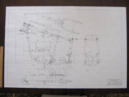 Harley Davidson Pan Head 1958 64 Frame Blueprint Drawing Poster Print Panhead Blueprint Drawing Harley Davidson Poster Prints