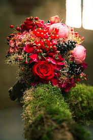 Herbstliches Rustikales Rot Blumenstrauss Hochzeit Blumenschmuck Hochzeit Hochzeit Herbst