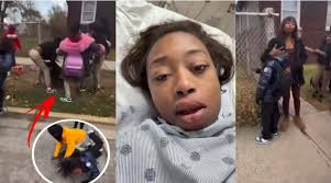 A mother was beaten and hospitalized by kids at her son's school in  Chicago. Her 9 yr. Old son was being bullied by 7 and 8th graders. They  beat the mother as