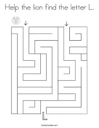 The letter l is the 12th letter of the alphabet & a consonant. Help The Lion Find The Letter L Coloring Page Twisty Noodle