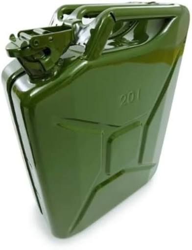 BOMBAY MS 20L Green Metal Jerry Can Fuel Can | Steel Construction, Secure Latch Closure, Fuel Storage, 20 Litre Capacity, Portable Design : Amazon.in: ...