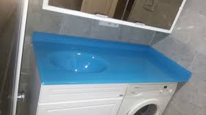 Turkuaz Renk Cam Lavabo Lavabolar Banyo Lavabo Renkler