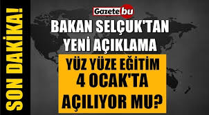 Bakan selçuk'tan okullar için son dakika sinyali: Bakan Selcuk Tan Son Dakika Aciklamasi 4 Ocak Ta Okullar Aciliyor Mu Www Gazetebu Net Haber Sitesi
