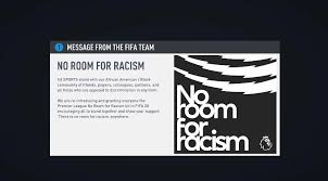 Which category ea does belong? Fifa 21 News Auf Twitter Ea Are Giving Out The No Room For Racism Items Again I Missed Out On Some Of These The First Time So I M Happy About This Https T Co Efnyg5ucne
