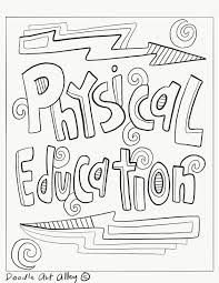 School's out for summer, so keep kids of all ages busy with summer coloring sheets. P E Coloring Pages Classroom Doodles