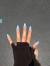 Coffin Acrylic Baby Blue Nails