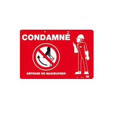 Ap 410 Pancarte De Condamnation X 5 Catu Distrimesure