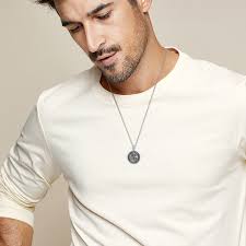 Sterling Silver Saint Michael Pendant Necklace with Engraved Words