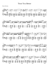 2,879,249 views, added to favorites 38,059 times. Shawn Mendes Treat You Better Sheet Music For Piano Solo Musescore Com