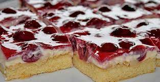 Alles auf dem boden verteilen. Kirsch Schmand Blechkuchen Welt Rezept