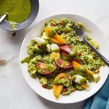Green Rice With Tomatoes Eggs And Almonds Recipe Recipes Food Epicurious Recipes