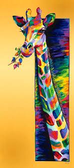 This painting was done with new gamboge, opera pink, dioxazine purple and thalo blue. Artslant Giraffe Eating Giraffe Art Art Art Inspiration