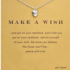 Be the first to share. Jewelry Make A Wish Love Heart Pendant Necklace Card Poshmark