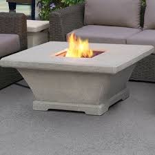Real Flame Real Flame Monaco Concrete Propane Fire Pit Table Finish Cream Gas Fire Pit Table Outdoor Fire Pit Gas Firepit