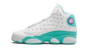 Air Jordan 13 Gs Aurora Green 439358 100 2020 In 2020 Pink Jordans Jordan Shoes Girls Jordan Shoes Retro