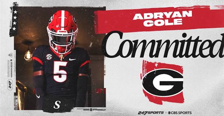 4-star safety Adryan Cole commits to Georgia over LSU, Ole Miss, Florida