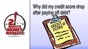 The payment of those $3 just posted and my experian dropped 20 points and my transunion dropped 11. Why Did My Credit Score Drop After Paying Off Debt