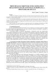 Check spelling or type a new query. Pdf Principalele Drepturi Civile Si Politice Reglementate De ConvenÅ£ia EuropeanÄƒ A Drepturilor Omului Coman Varvara Academia Edu
