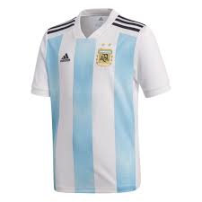 Klassischer rundhalskragen und attraktives nadelstreifendesign. Afa Argentinien Trikot Home Kinder Wm 2018 Sportiger De