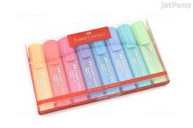 Jetpens Com Faber Castell Textliner Highlighter Pastel 8 Color Set Giftryapp Cool School Supplies School Stationery Preppy School Supplies