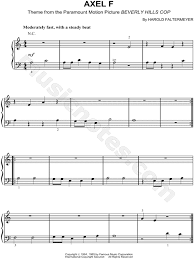The instrument track axel f is the main theme of the movie beverley hills cop and stands for the main character called axel foley. Axel F From Beverly Hills Cop Sheet Music Easy Piano Piano Solo In A Minor Transposable Download Print Sku Mn0077630