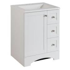 Sleek and simple, this single bathroom vanity sink is a perfect choice for a modern update. Glacier Bay Lancaster 24 In W Bath Vanity In White With Alpine Vanity Top In White Lc24p2 Wh The Home Depot Vanity Top Marble Vanity Tops White Sink