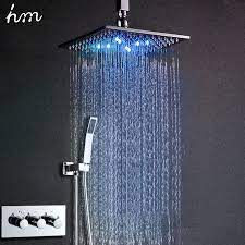 374 00 buy hm thermostat faucet shower set 10 led shower head powered by water rain shower faucet saving wat modern shower head modern shower shower heads