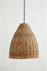 High Low A Trio Of Woven Wicker Pendant Lights Remodelista