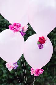 Heart ribbon valentines day vector illustration. Diy Flower Balloons Design Improvised