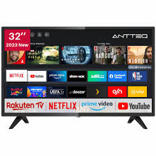 ANTTEQ AV32H3 Smart TV 32 Pouces (80 cm) Téléviseur avec Netflix, Prime  Video, Rakuten TV DAZN, Disney+, Youtube, WiFi, Triple-Tuner DVB-T2 / S2 /  C, Dolby Audio - AntteQ Group B.V.