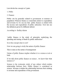Public finance under capitalism embodies the economic relations arising from the formation and use of monetary assets in the redistribution of national income. Public Finance Public Finance Fiscal Policy