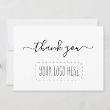 Business thank you cards — mailed for you. Simple Business Thank You Card Add Logo Zazzle Com