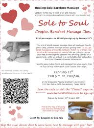 Selective focus of masseur doing massage to beautiful woman near. Couples Massage Class Next Month Heeling Sole