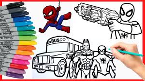 11 printer drawing gambar for free download on ayoqq org. Mewarnai Spiderman Spiderman Batman Coloring Book Pages Youtube