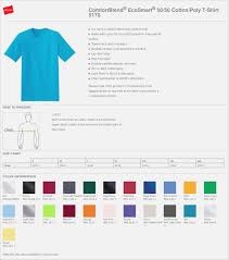 hanes tagless t shirt color chart coolmine community school