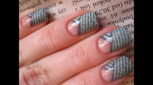 Gazetowy French Tutorial Metoda Gazetowa Newspaper Nail Art