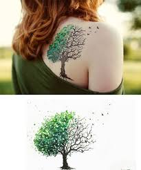 Great Tree Tattoo Design On Shoulder For Women Love Life Fun Tree Tattoo Tree Tattoo Designs Life Tattoos