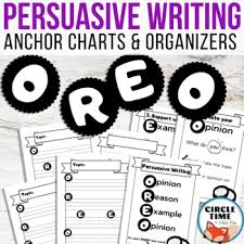 Oreo Opinion Writing Anchor Charts Persuasive Essay Graphic Organizers