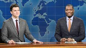 With michael che, reggie conquest, greer barnes, cedric cannon. Michael Che Says Colin Jost S Parents Were Hoping He D Ruin His Wedding To Scarlett Johansson Cbs8 Com