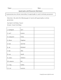 Apostrophes Worksheets Words With Apostrophes English Grammar Worksheets Apostrophes