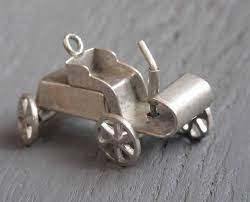 Movable Sterling Old Automobile Charm Sterling Silver Vintage Etsy Vintage Sterling Silver Charms Sterling Silver Charm Bracelet Vintage Puffy Heart Charms