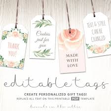 Printable Baby Shower Labels Bridal Shower Favor Tags Hands In The Attic Bridal Shower Labels Editable Gift Tags Baby Shower Labels