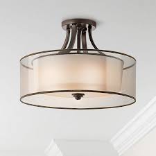 300024oz mission bronze with light umber metalic frosted decorative mesh screens have reversible medium cherry, walnut blades. Kichler Lacey 20 Wide Bronze Ceiling Light Fixture T1214 Lamps Plus